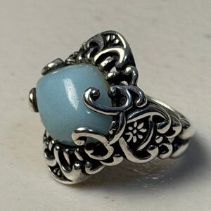 Carolyn Pollack Size 7 Amazonite Sterling Silver Ring